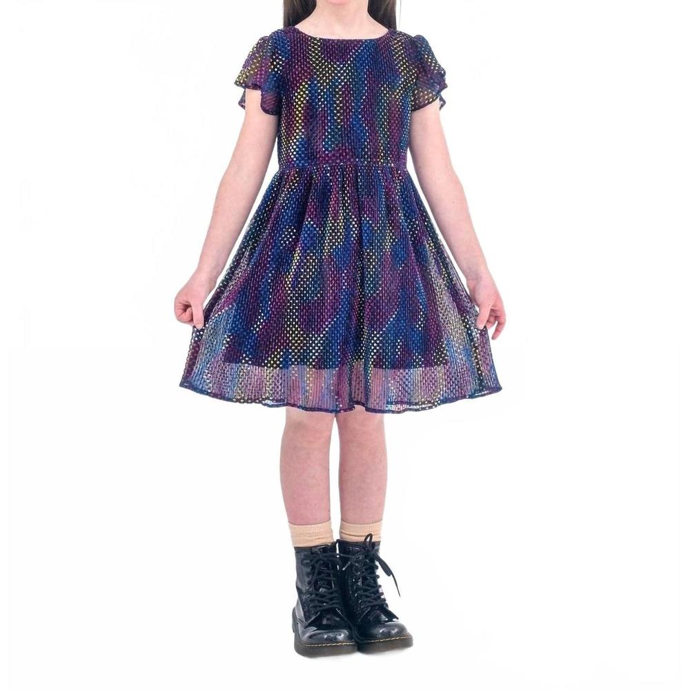 NEW APPAMAN rainbow dress in metallic dots
